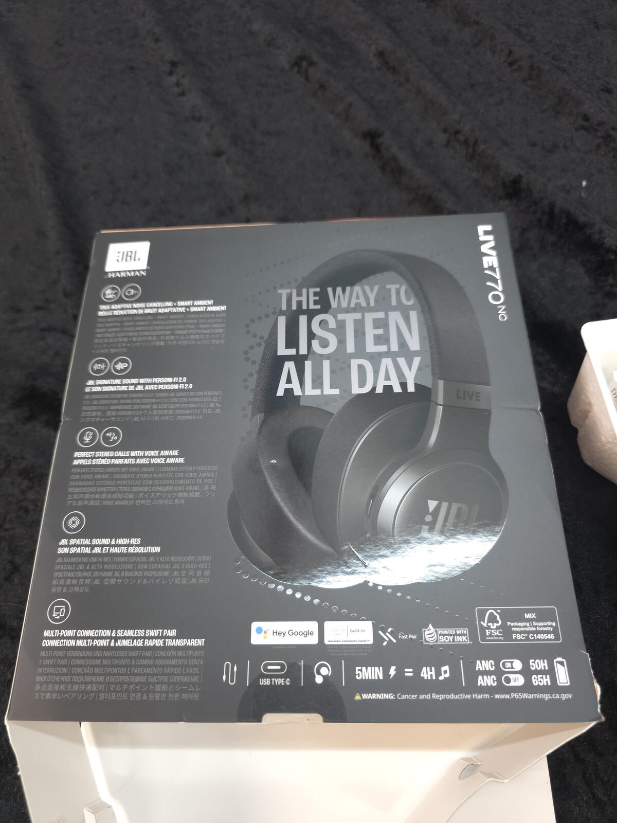 JBL Live 770NC Wireless Over-Ear Noise Cancelling Headphones