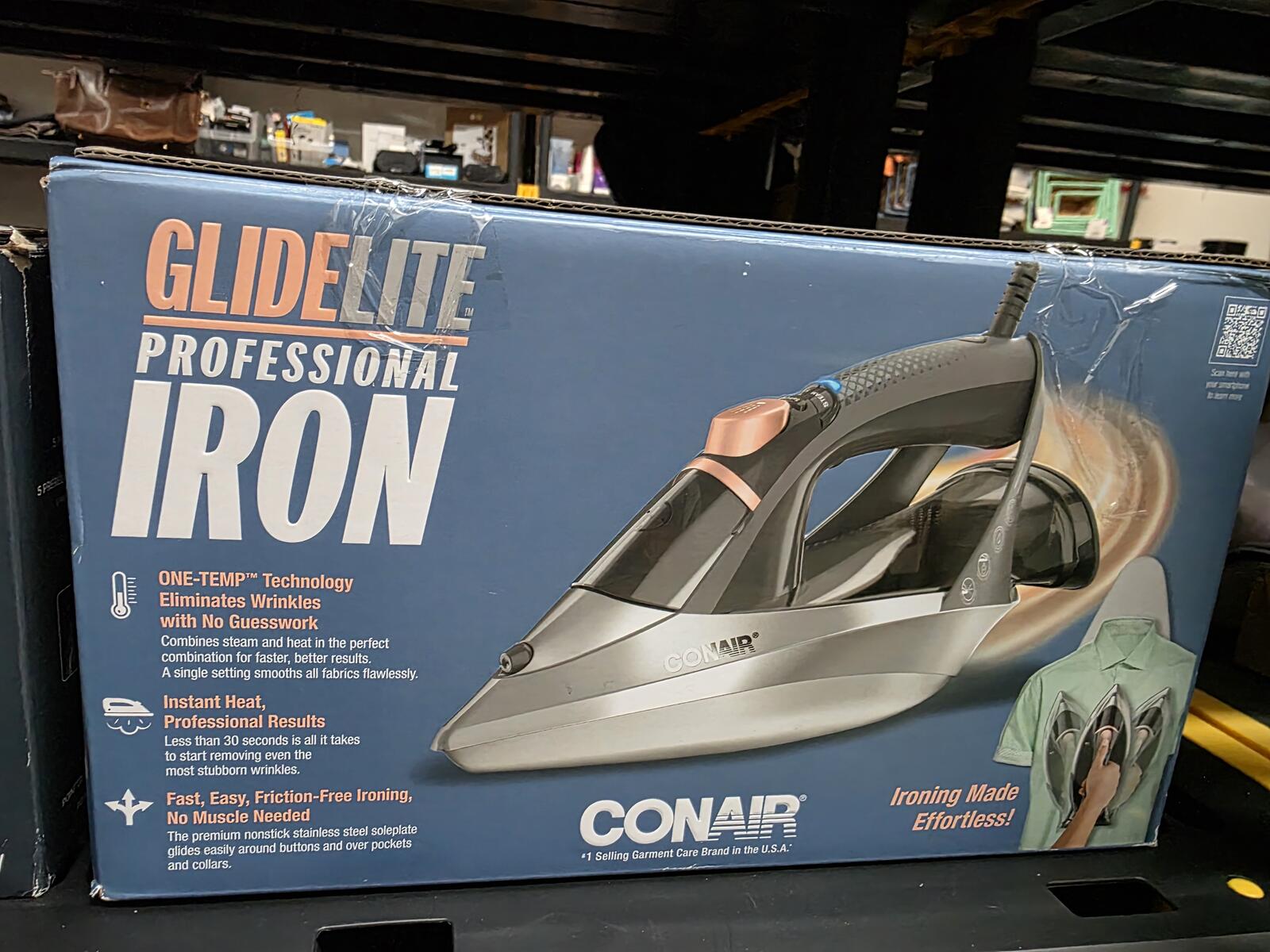 GlideLite Professional Iron One-Temp Technology Steam Iron
