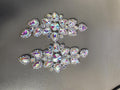 Pair of Iridescent Crystal Rhinestone Appliques