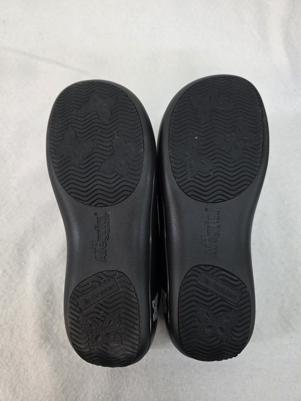Alegria Women's Black Patent Leather Slip-On Shoes Size 37