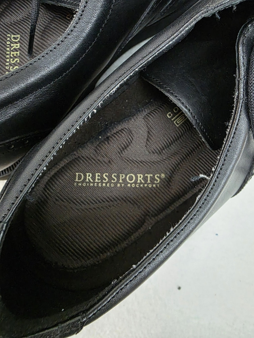 Rockport Dressports Men's Black Leather Wingtip Dress Shoes Size 12W