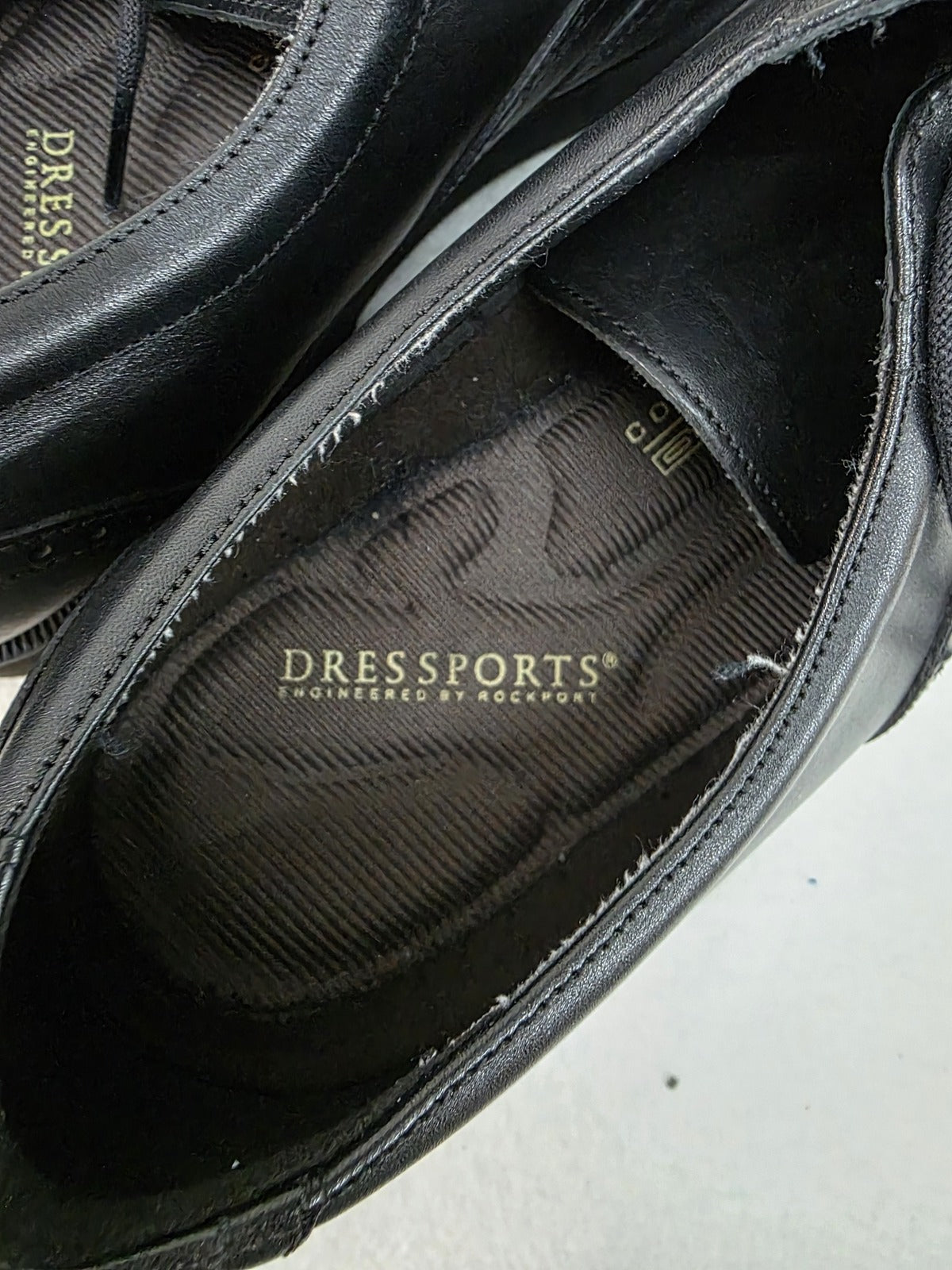 Rockport Dressports Men's Black Leather Wingtip Dress Shoes Size 12W