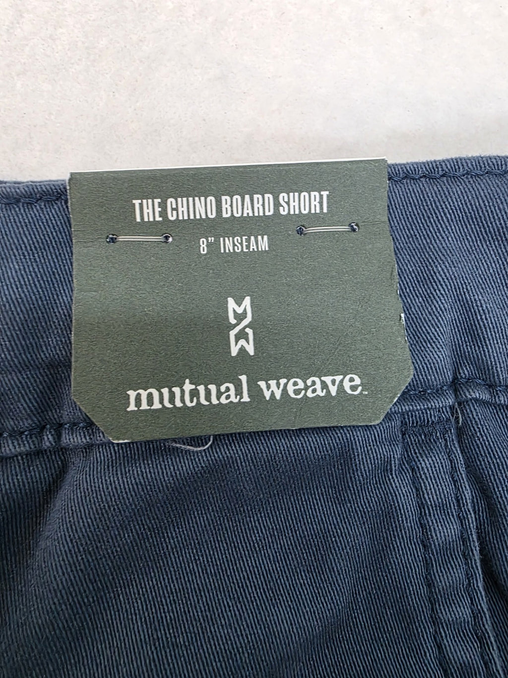Mutual Weave The Chino Board Short 8" Inseam Trooper Blue Size W54