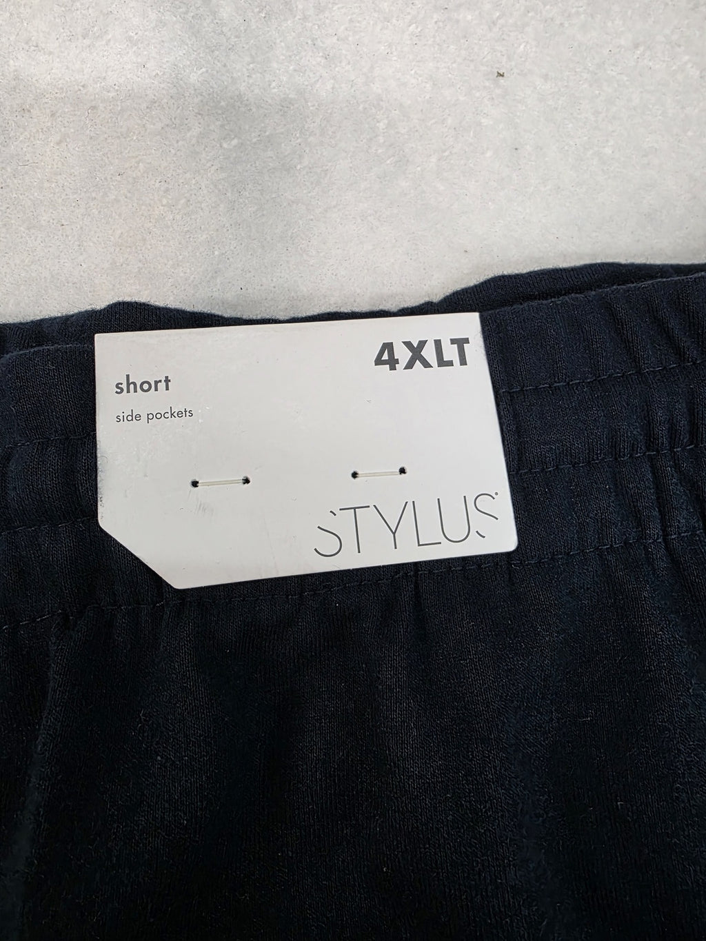 Stylus Men's Navy Blue Shorts 4XLT with Side Pockets