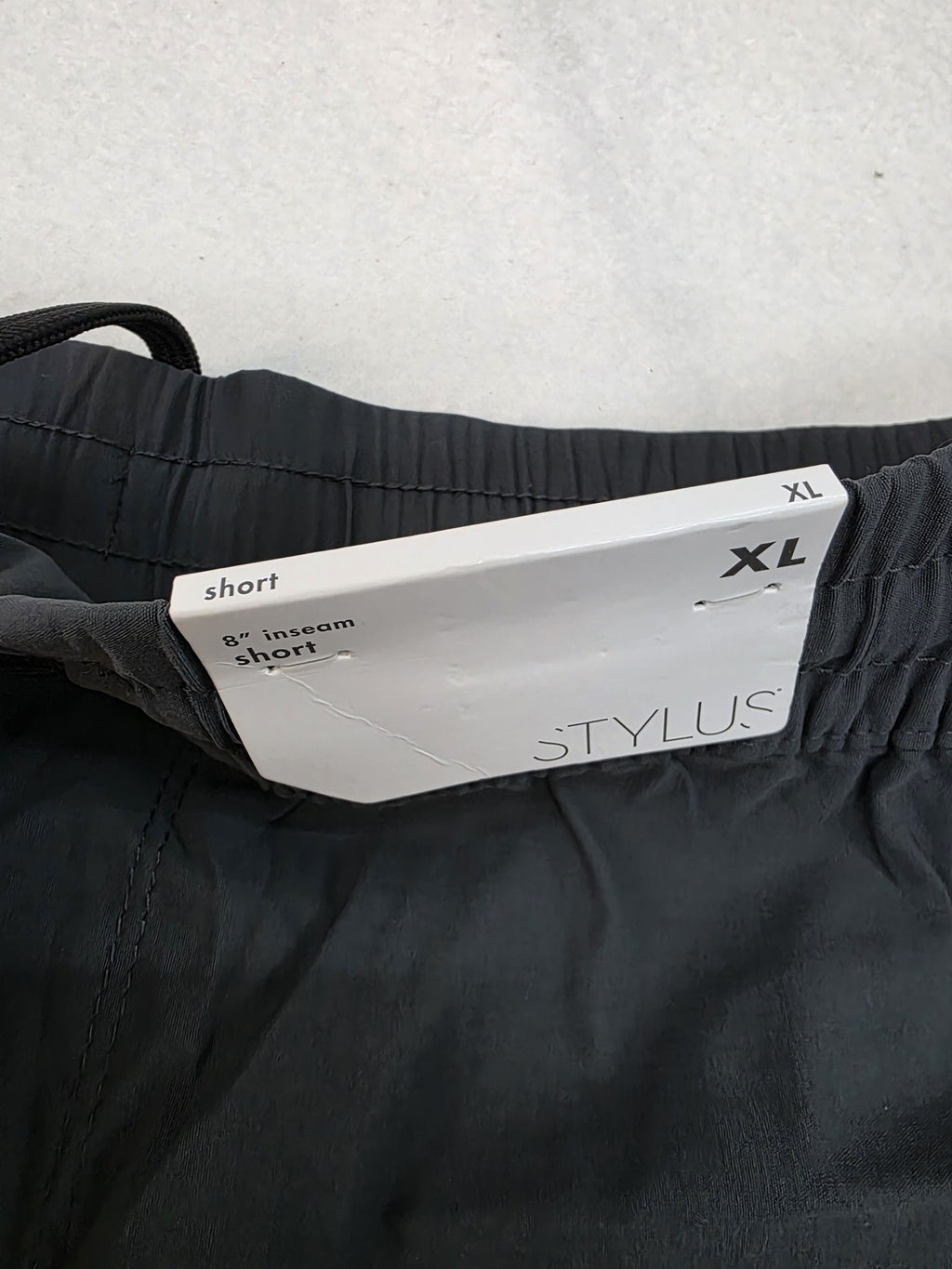 Stylus Men's XL Black Shorts with 8" Inseam