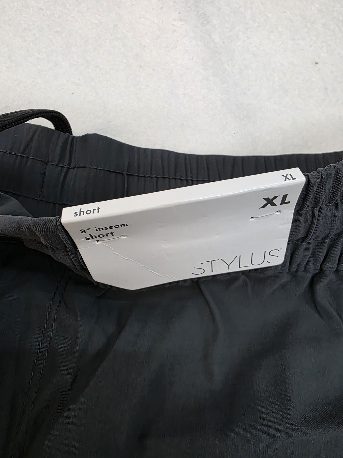 Stylus Men's XL Black Shorts with 8" Inseam