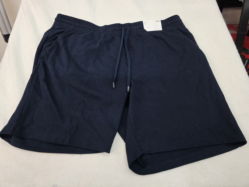 Stylus Men's Navy Blue Shorts 3XLT with Side Pockets