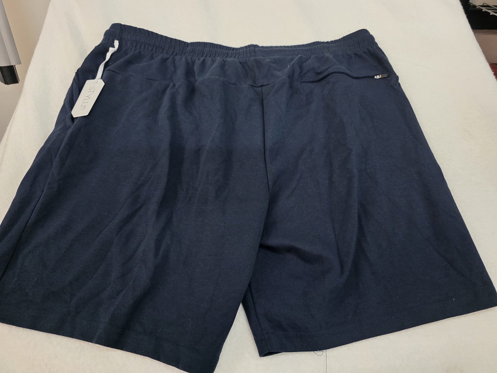 Stylus Men's Navy Blue Shorts 3XLT with Side Pockets