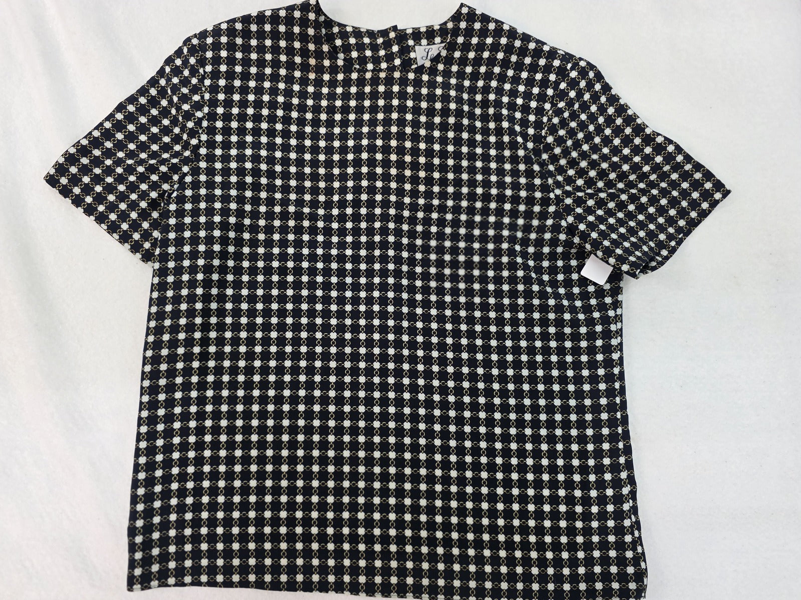Le Suit Black and White Polyester Two-Piece Set Size 10