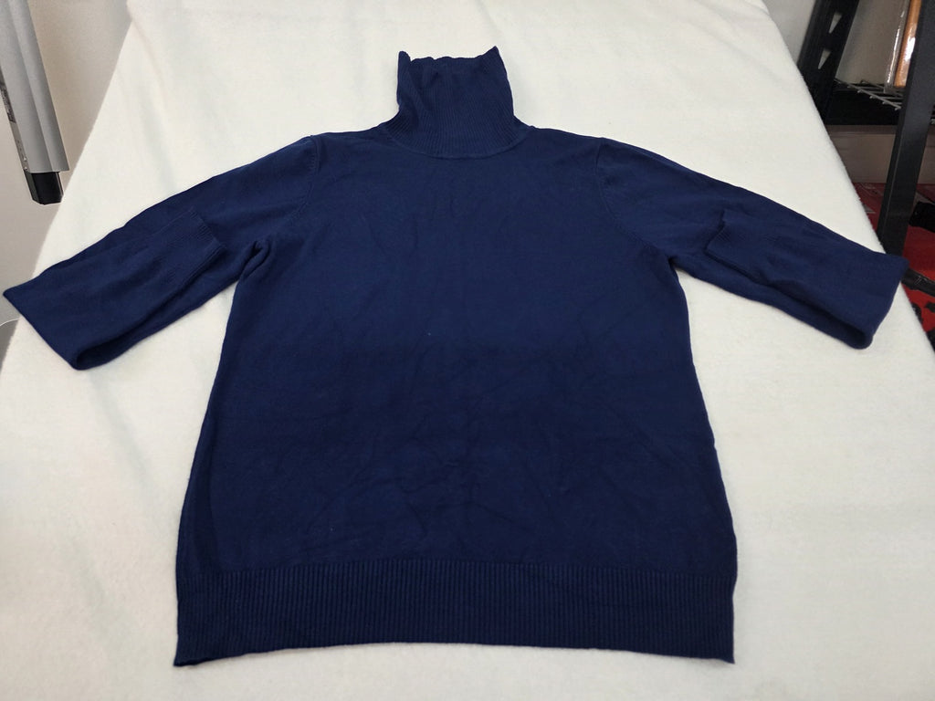 Joseph A Navy Blue Turtleneck Sweater Size Large