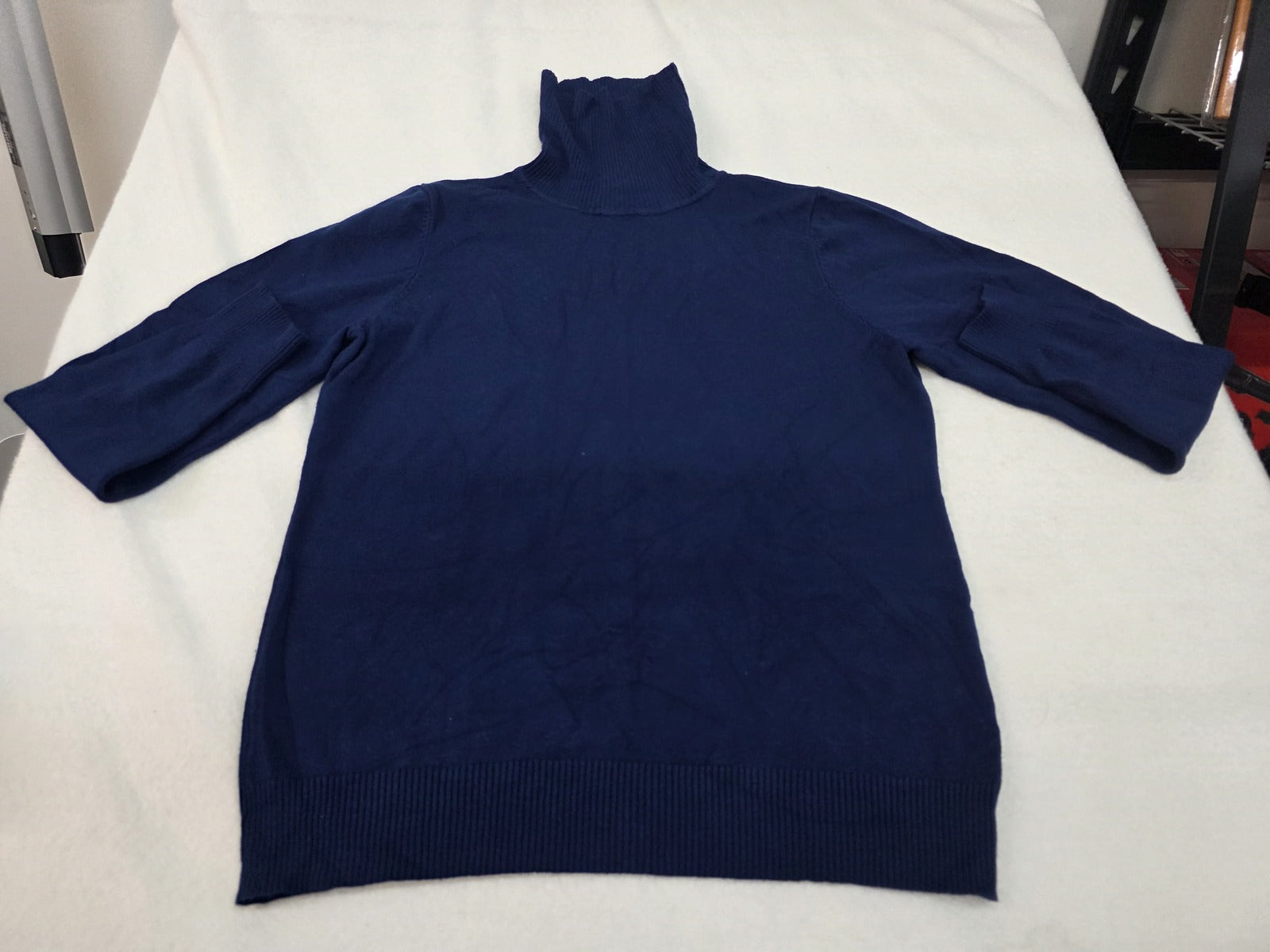Joseph A Navy Blue Turtleneck Sweater Size Large
