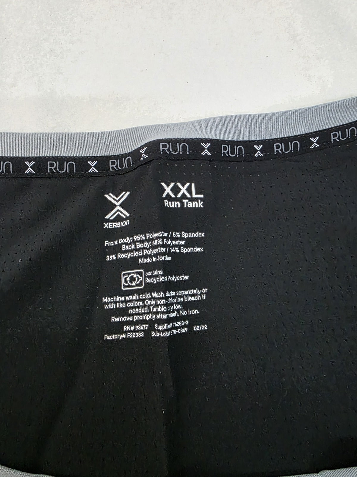 Xersion XXL Run Tank Top - Gray and Black