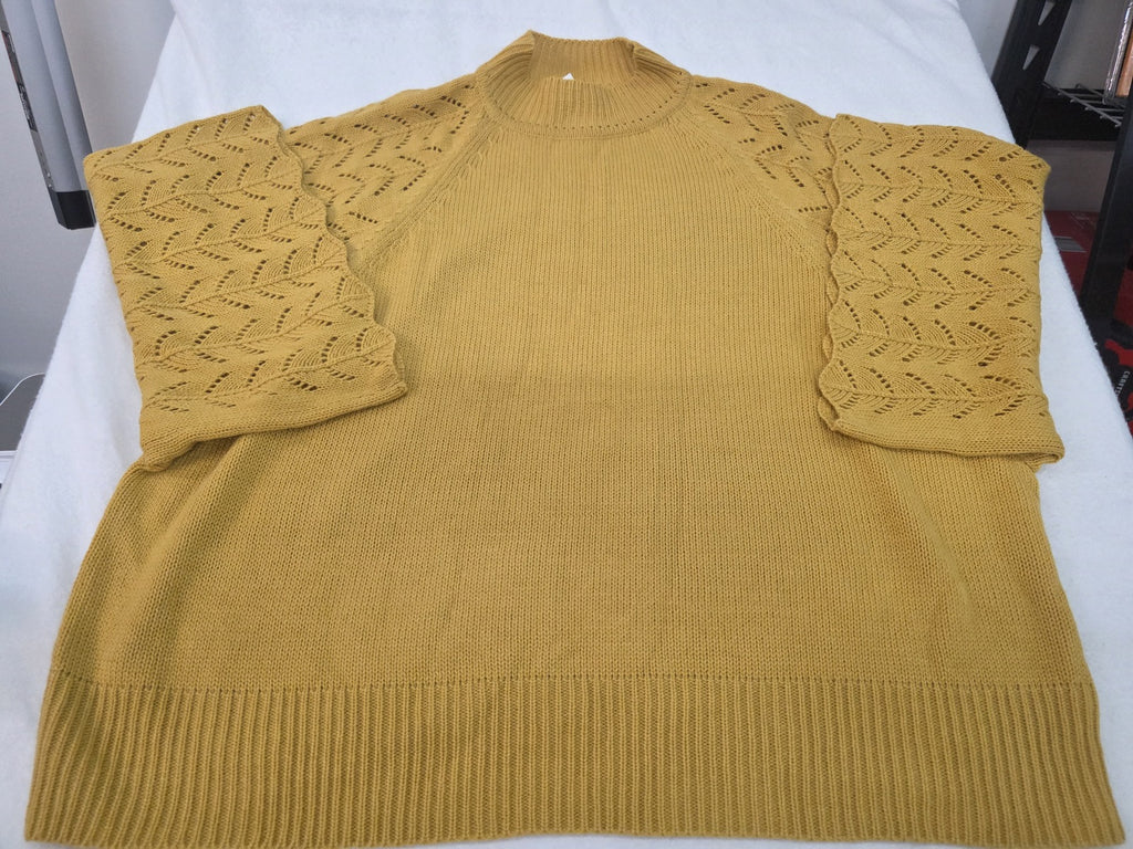 Jessica London Studio Mustard Yellow Knit Sweater Size 4X