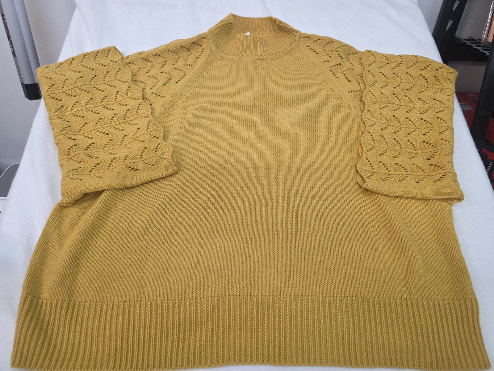 Jessica London Studio Mustard Yellow Knit Sweater Size 4X