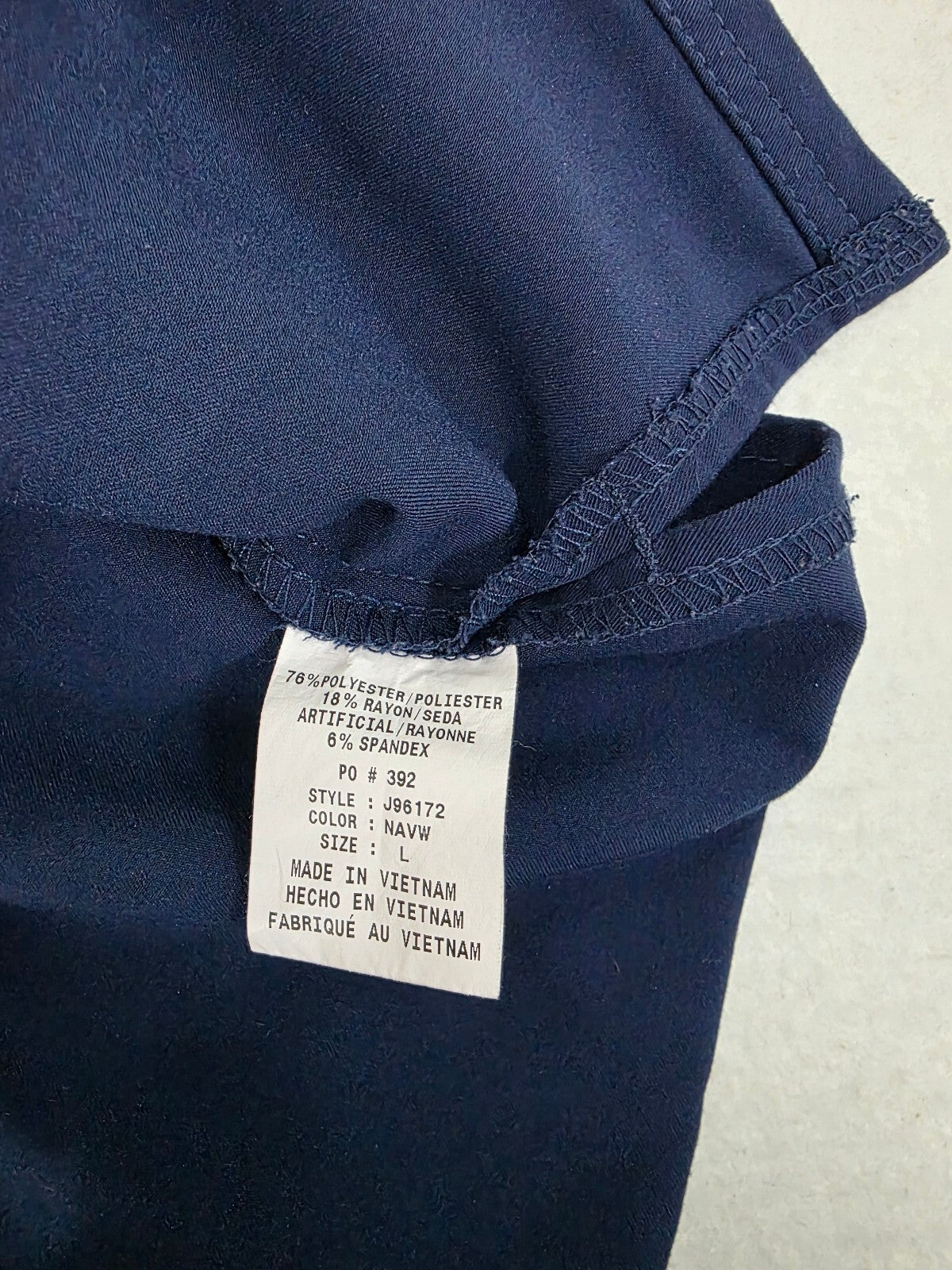 Jaanuu Navy Blue Medical Scrub Top Size Large