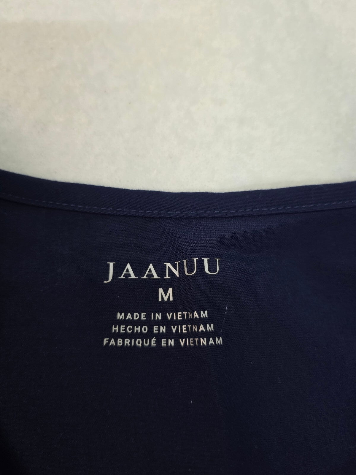 Jaanuu Navy Blue Medical Scrub Top, Size M
