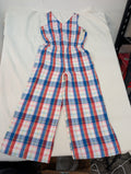 Peyton & Parker Girls' Large 14 Plaid Cotton Jumpsuit